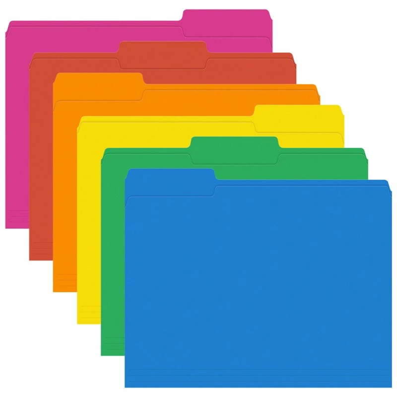 A4 Manila Papir Color Divider Folder