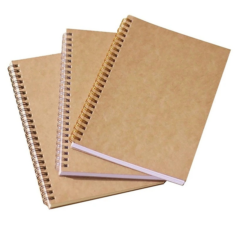 A5 miljøvenlig Spiral Kraft Cover Notesbog