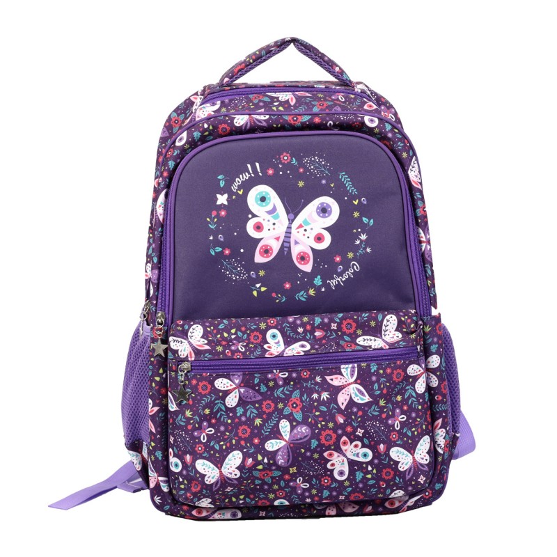 Butterfly polyester skulder skoletaske