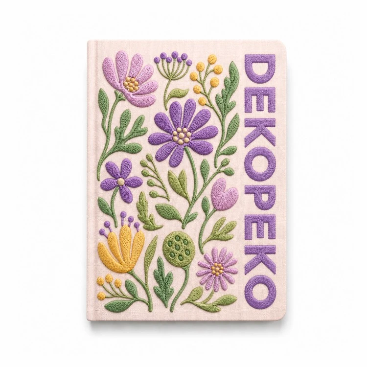 A5 Vivid Embroidered Cover 100gsm Inner Page Notebook
