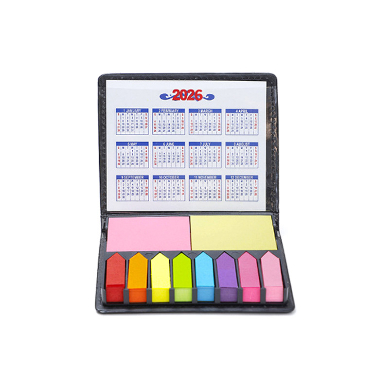 PU rektangulær kalender Sticky Notes Box